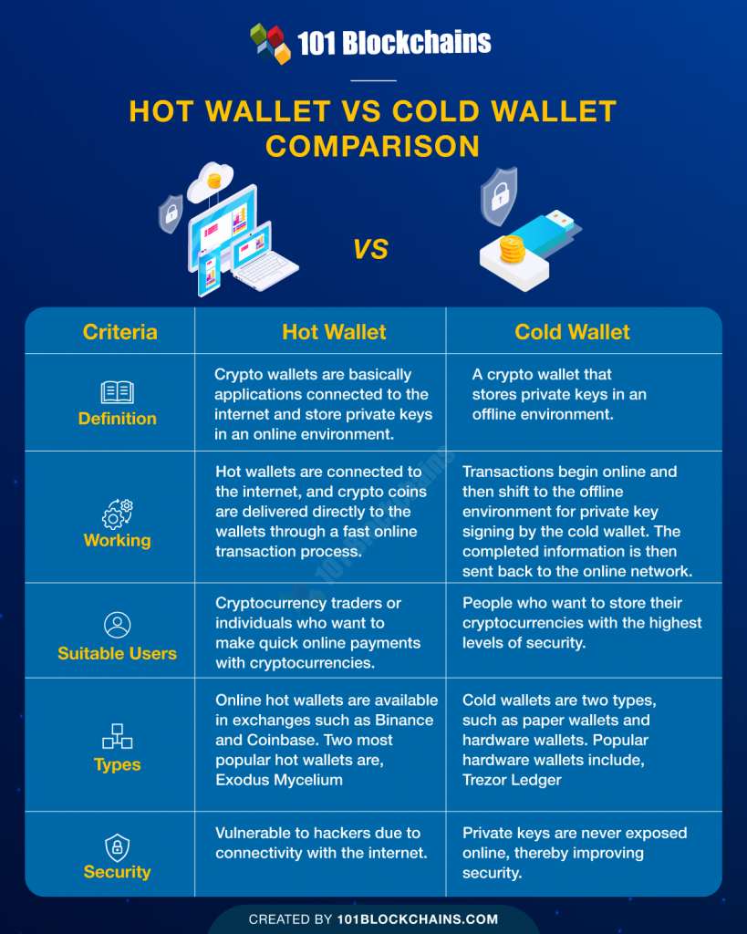 Hot Wallet vs Cold Wallet Comparison
